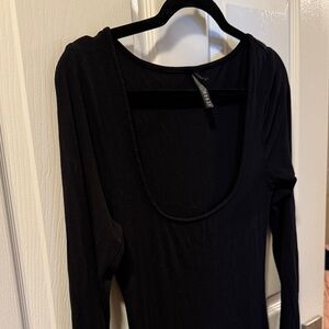 Black Long Sleeve Skims Dress